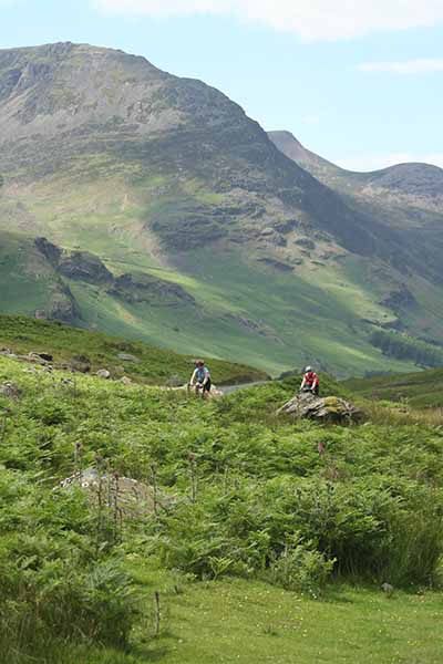 Cyclists in the English Lake District
