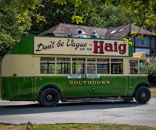 Amberley Southdown open top vintage bus