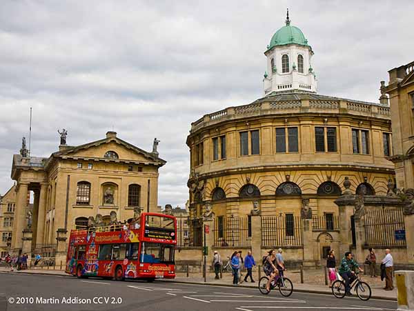 the historic Sheldonian Theatre on Broad Street in Oxford