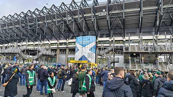 Crowds at Murrayfield Stadium