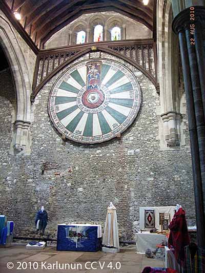 Round table in Winchester Great Hall
